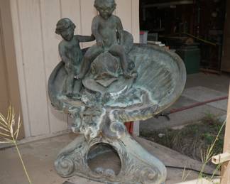 Vintage metal fountain
