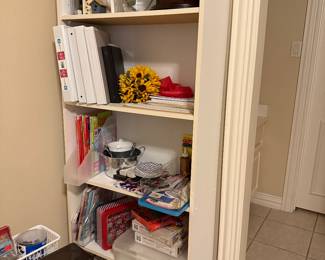 Third white book shelves
