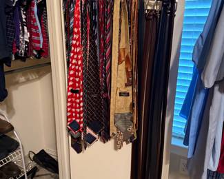 Men’s ties and belts