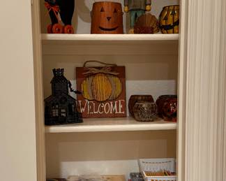 Misc card games and Halloween decor