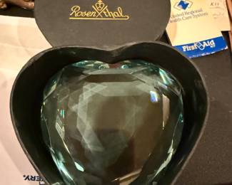 Rosenthal heart paperweight