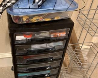 Plastic craft cart, card stock
