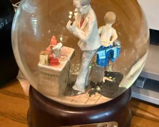 Norman Rockwell snow globe