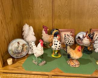 Rooster plates and pictures