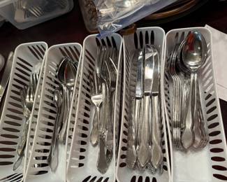 12 place setting stainless flatware