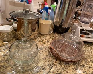 Cheese plates with glass covers