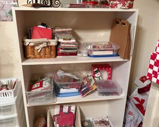 Greeting cards, gift bags and boxes, gift tags, ribbon