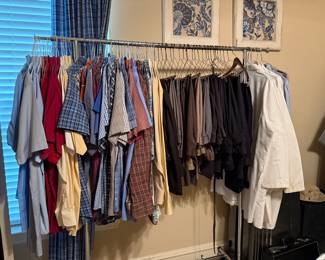 Men’s button down shirts and slacks