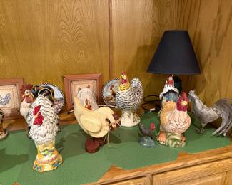 Misc ceramic roosters
