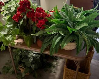 Tons of faux floral arrangements