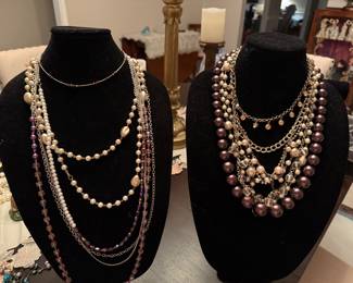 Costume jewelry necklaces