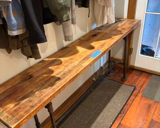 Reclaimed Wood Table With Black Iron.
Used As Entryway Table As Well As Buffet Table In Dining Room.
$75