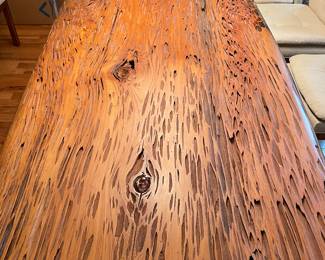 8ft Pecky Cypress Table