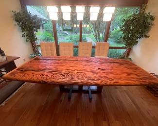 8ft Pecky Cypress Table