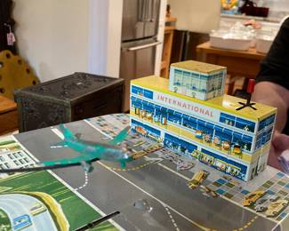 Antique Tin Litho Toy Airport/ Western Germany