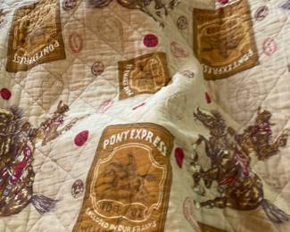 Vintage pony express quilt