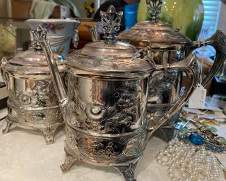 Antique Silver Tea/Coffee/ Sugar Set