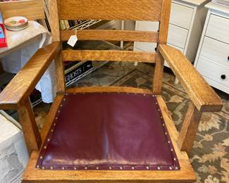 Antique Oak Office Chair