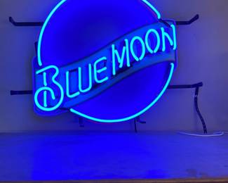 Blue Moon Neon Sign 