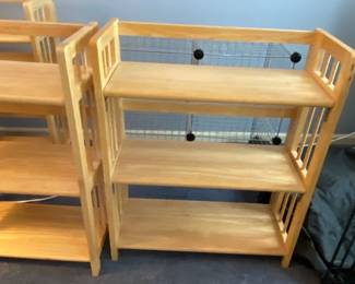 38" Wood 3 Shelf Etagere Book Shelf 
