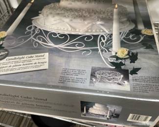 candlelight cake stand in box 