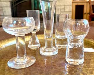 $40; MCM set of 5 cordial/shot glasses