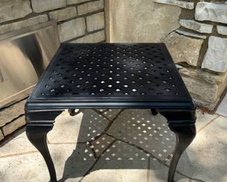 $3500; Summer Classics 5 Piece Set, cushions included. EXCELLENT condition! This side table is part of the set. Only used for a short time. Couch, two side chairs, coffee table and side table. Seats have removable cushions. Basketweave metal pattern. This set retails for $9400!