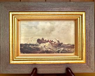 $200; original painting on canvas in 3-d frame; 11x9 STAFF FAVORITE!