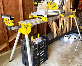 $430; DeWalt miter saw and saw horse