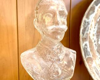 $100; antique figural bottle presumably Victor Emmanuel III, King of Italy; 13"h