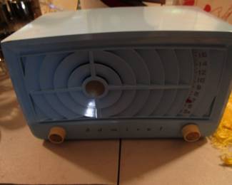 Old tube radio powder blue