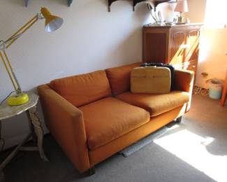 Mid Century PERFECT ORANGE settee