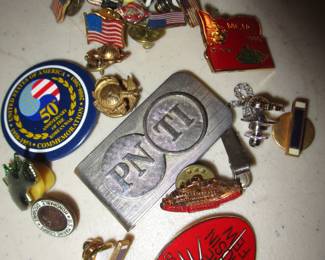 US Marines money clip, pins and more