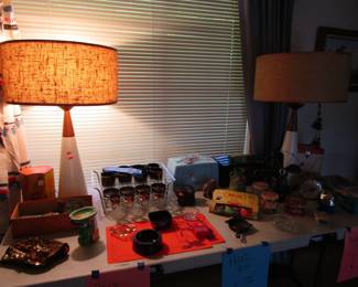Tube radios, Psycho ceramics, barware, more