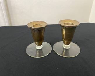 Sterling candle holders.