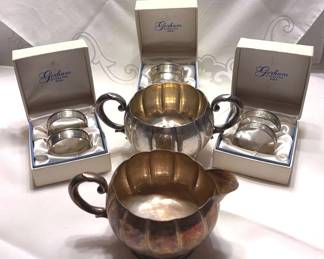 Sterling Sugar, Creamer Napkin Rings