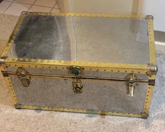 Metal Wrapped Storage Trunk