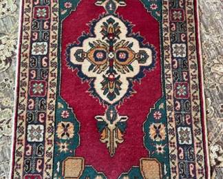 Vintage Hand Knotted Wool Rug