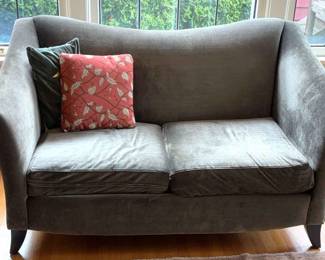 Lazar Velvet Love Seat