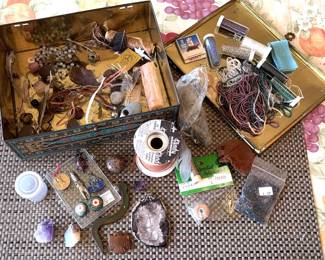 Crafting Supplies Beads, Buttons, Stones More
