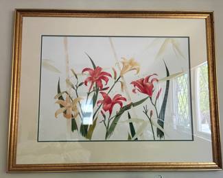 Original Lily Watercolor Painting