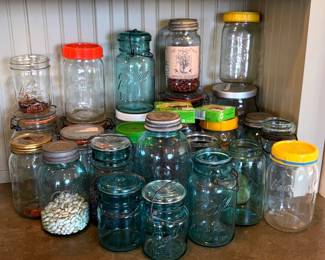An Assortment of Glass Jars