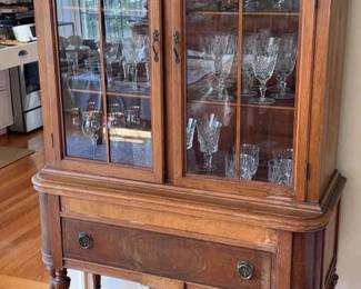 Antique Glass Front Display Cabinet