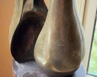 Unsigned Biomorphic Bronze Sculpture