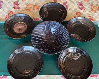 Stoneware Pottery Bowls Plates