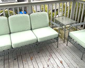Patio Set With Greek Key Design