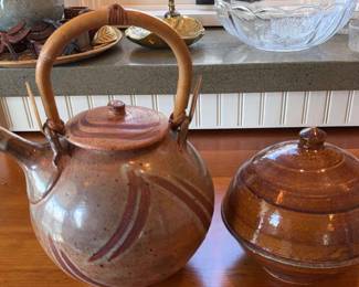 Studio Pottery Teapot Lidded Bowl