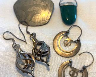 Earrings, Pin, Pendant
