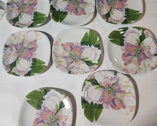 BLOCK PINK RHODEDENDRON DISHES