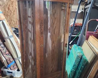 ANTIQUE OAK CURIO